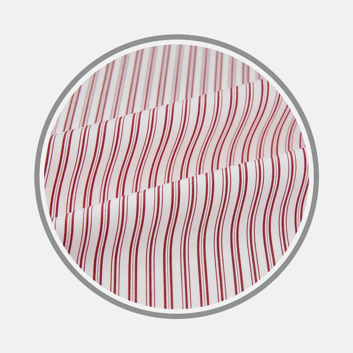 Red Ticking Stripe Fabric