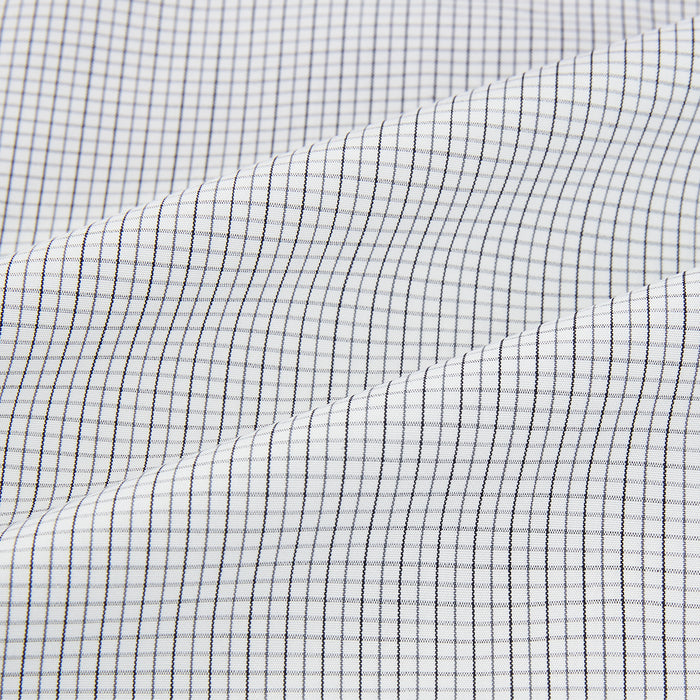 Midnight Blue Grid Check Mayfair Shirt Image 5