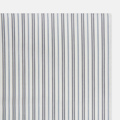 Navy and Light Blue Track Stripe Hand-Rolled Handkerchief