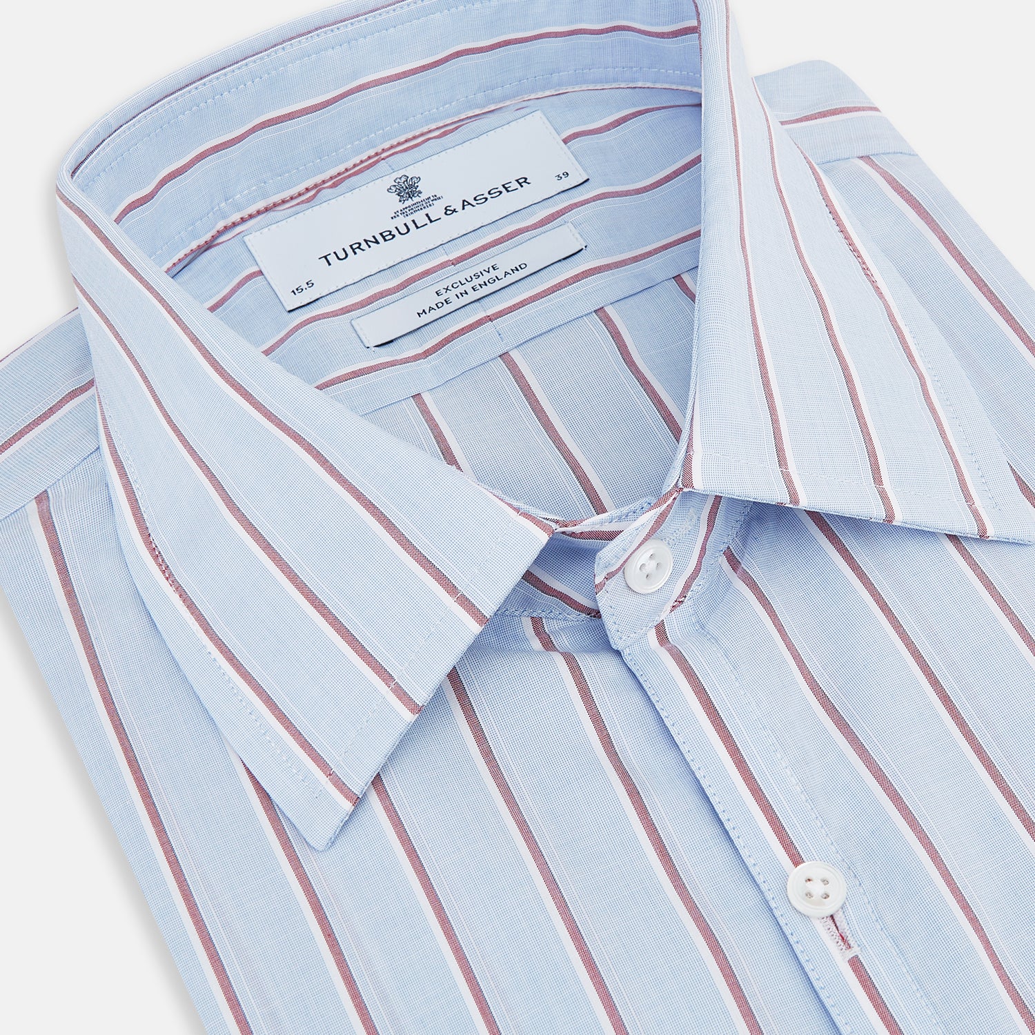 Image 2 of product Blue and Burgundy Multi-Stripe Westminster Shirt
