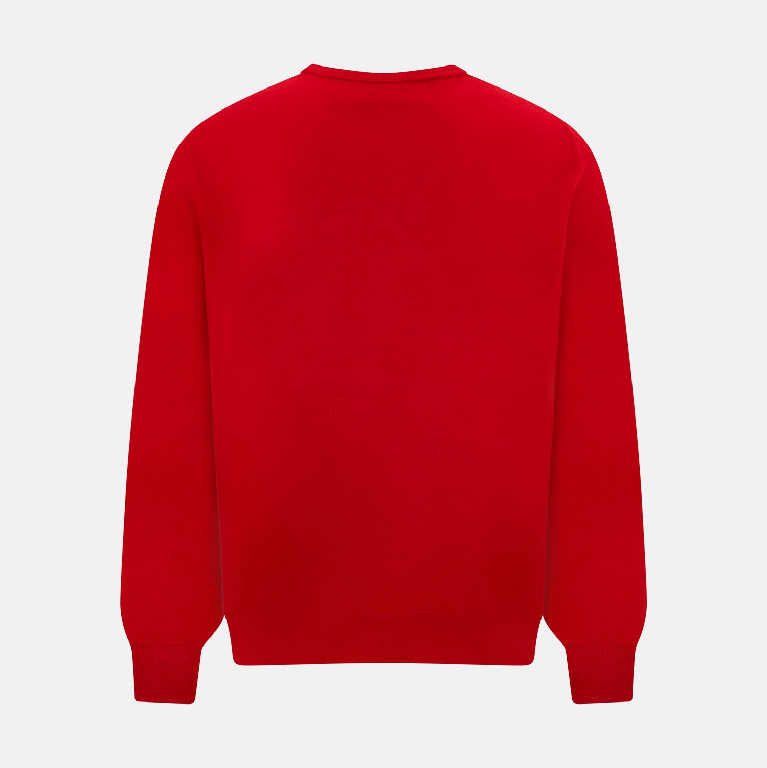 Red Merino Round Neck Jumper