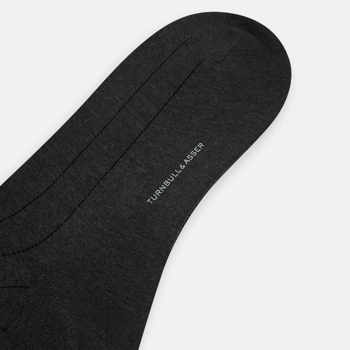 Charcoal/Brown Dash Striped Long Socks Image 2