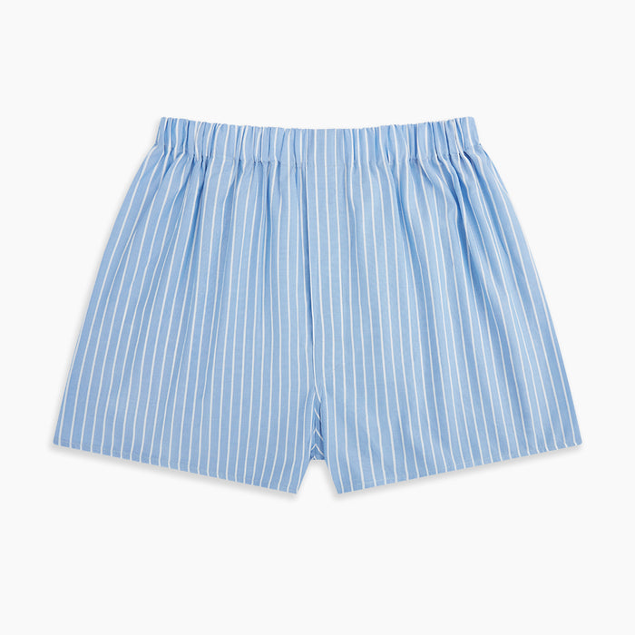 White and Blue Stripe Godfrey Boxer Shorts Image 2