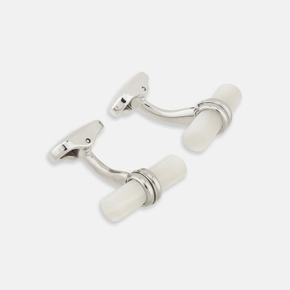 Mother of Pearl Handlebar Cufflinks