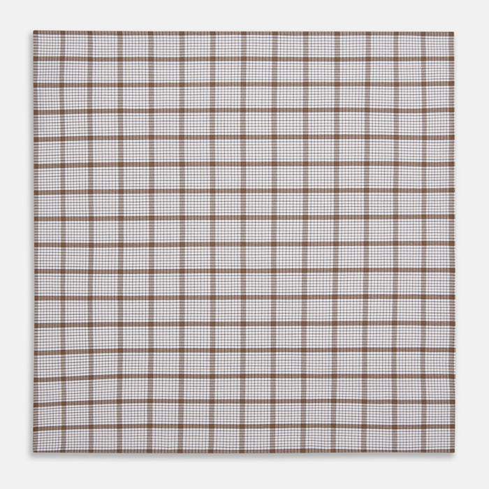 Hand Rolled Brown Overlay Check Handkerchief Image 2