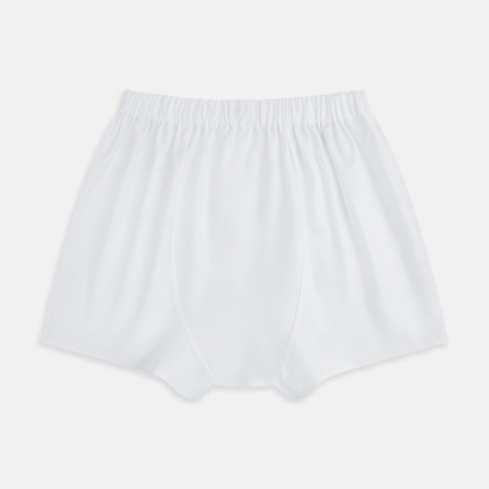 Plain White Godfrey Boxer Shorts Image 1