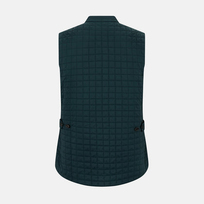 Forest Green Double-Breasted Quilted Gilet Image 2