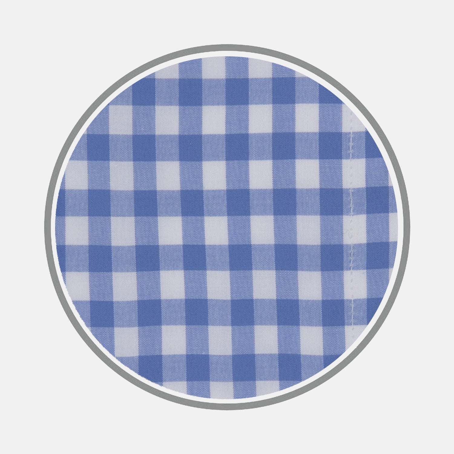Blue Wide Gingham Check Cotton Fabric