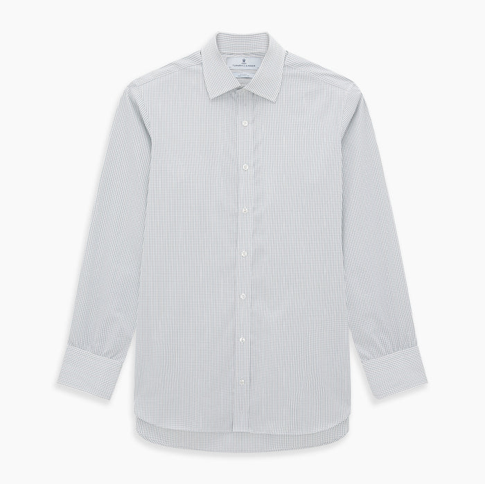 Forest Melange and Red Graph Check Mayfair Shirt Image 6