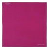 View 2 of product The Fuchsia and White Piped Silk Pocket Square by Turnbull & Asser features white edges and the brand’s name printed in white in the bottom right corner—a timeless men’s accessory.