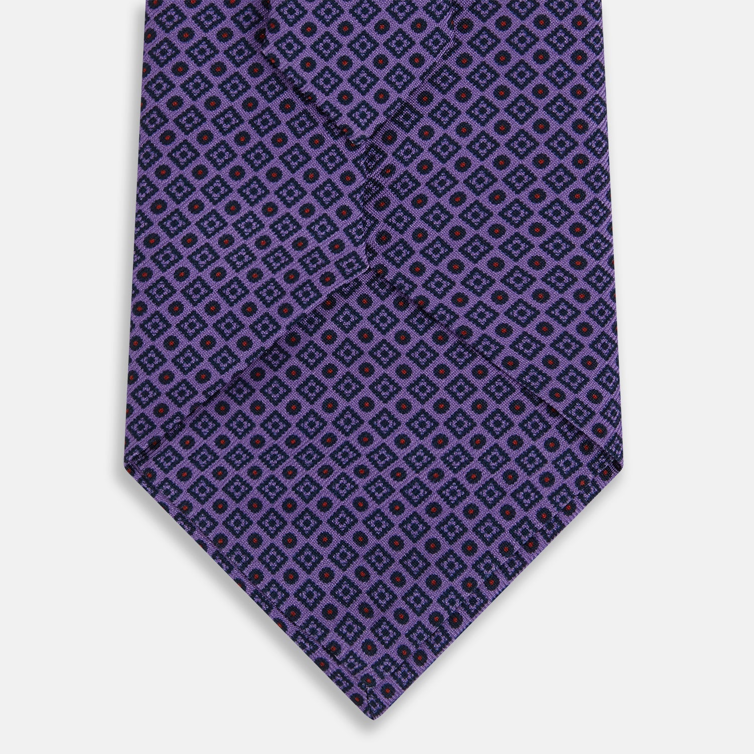 Image 3 of product Purple Square and Circle Silk Tie