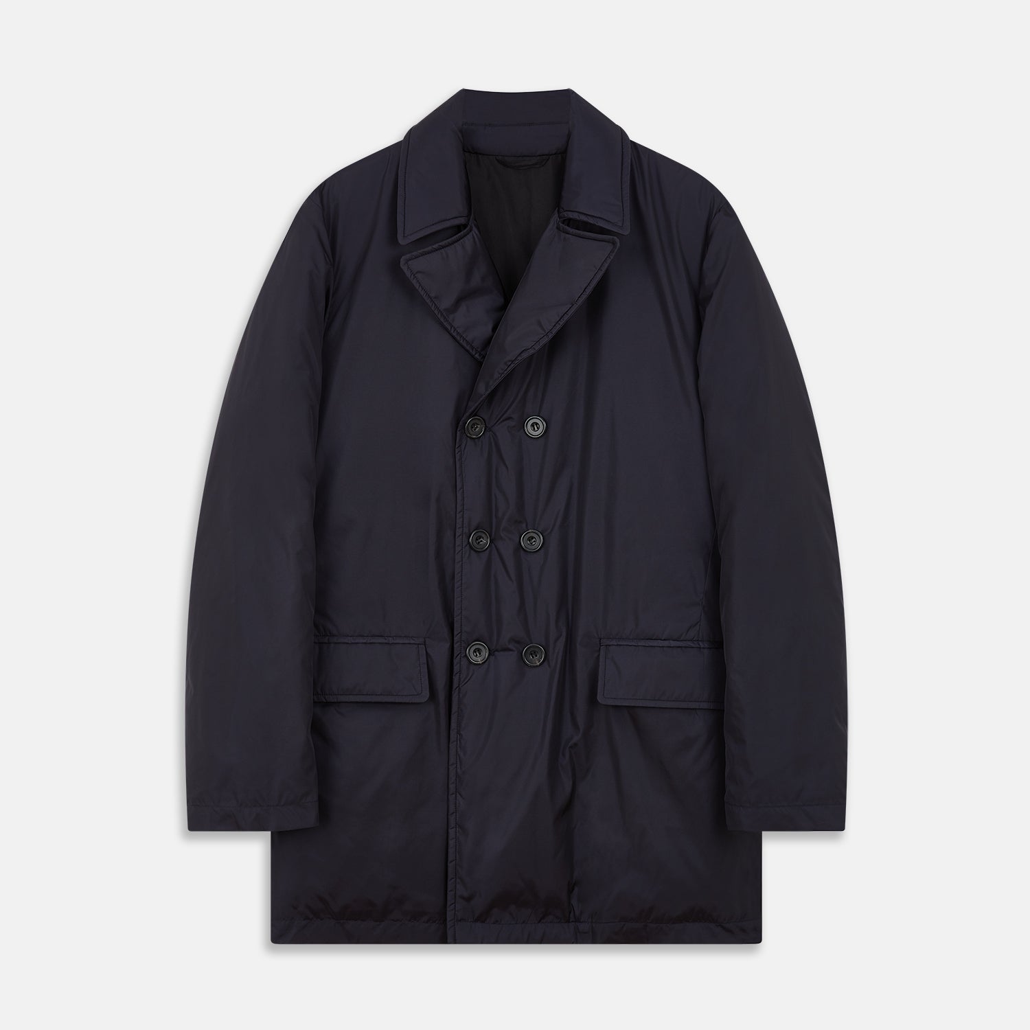 Navy Burrows Double Breasted Coat