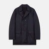 Navy Burrows Double Breasted Coat