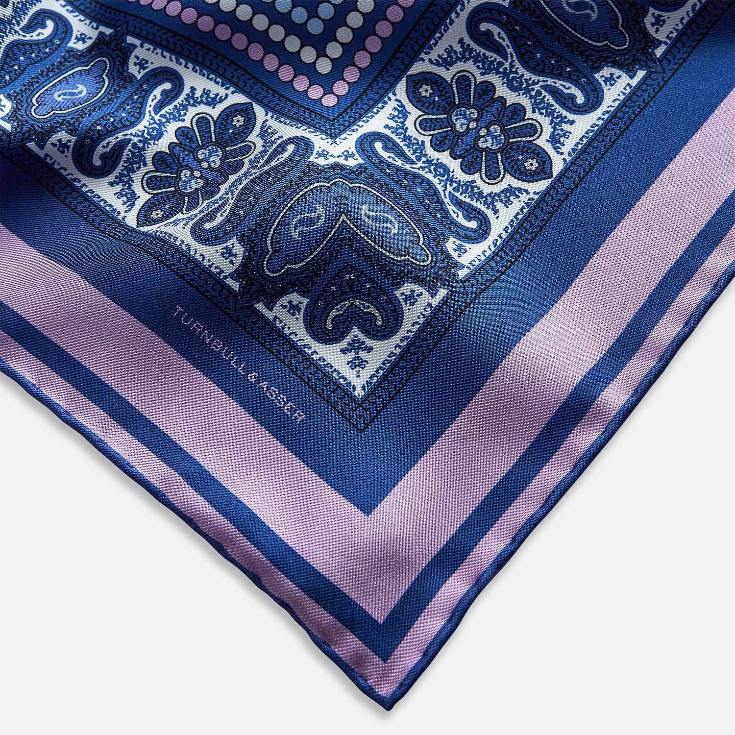 Image 2 of product Azzurro Dots and Paisley Silk Pocket Square