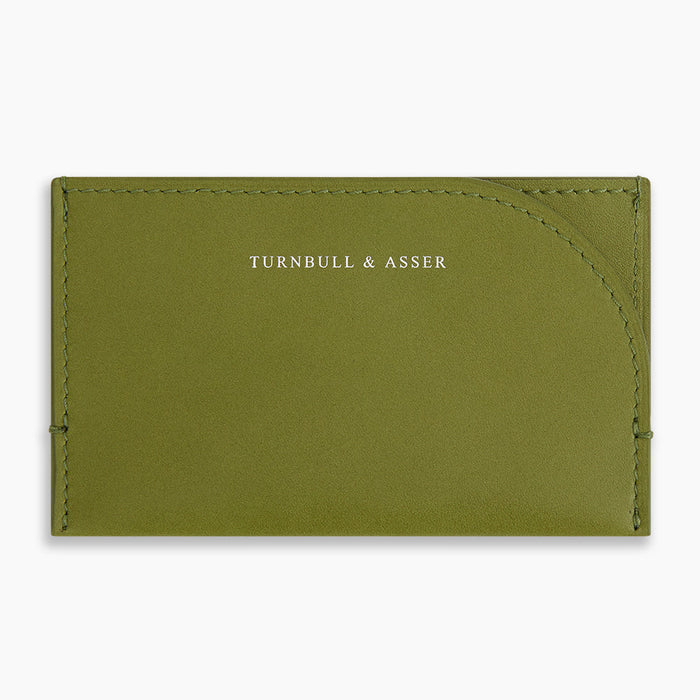 Moss Green Slim Rounded Card Holder Image 2