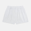 View 1 of product The Plain White Godfrey Boxer Shorts by Turnbull & Asser are crafted from premium Italian cotton with an elastic waistband, shown flat on a white background.