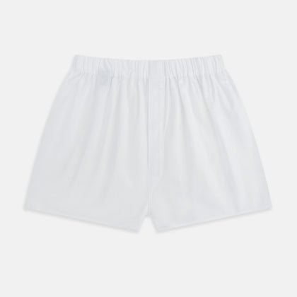 Plain White Godfrey Boxer Shorts