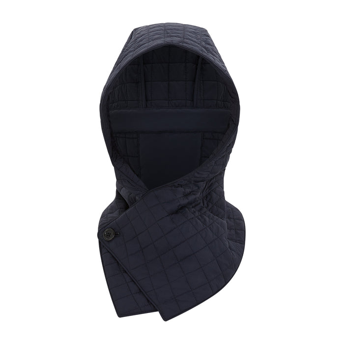 Navy Quilted Hood with Neck Warmer Image 6