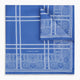 Avio Blue Paisley Bandana Patterned Silk Pocket Square