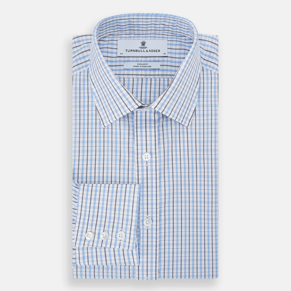 Navy and Blue Multi Check Mayfair Shirt