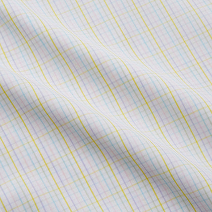 Yellow Multi Check Cotton Regular Fit Mayfair Shirt Image 3