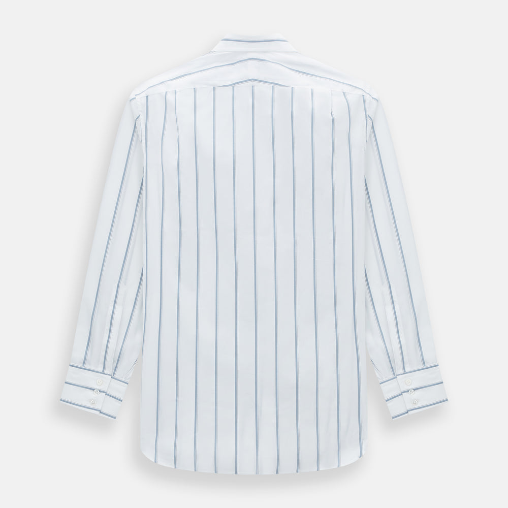 Steel Grey Track Stripe Mayfair Shirt