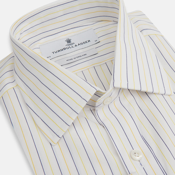 Yellow Double Pinstripe Mayfair Shirt Image 1