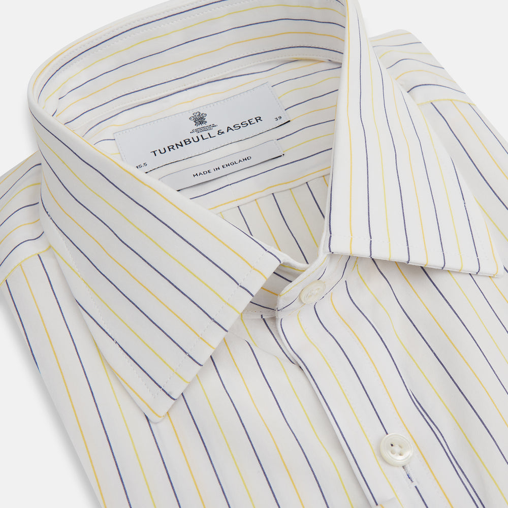 Yellow Double Pinstripe Mayfair Shirt