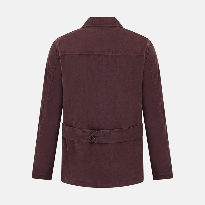 Burgundy Kingston Corduroy Caban Jacket Image 2