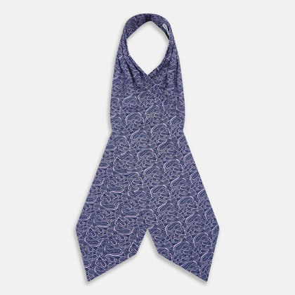Lilac Paisley Silk Cravat