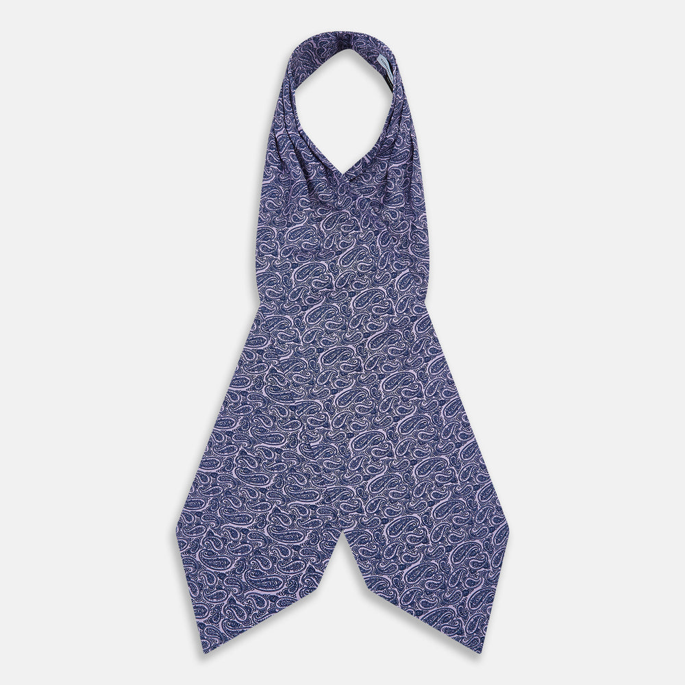 Lilac Paisley Silk Cravat