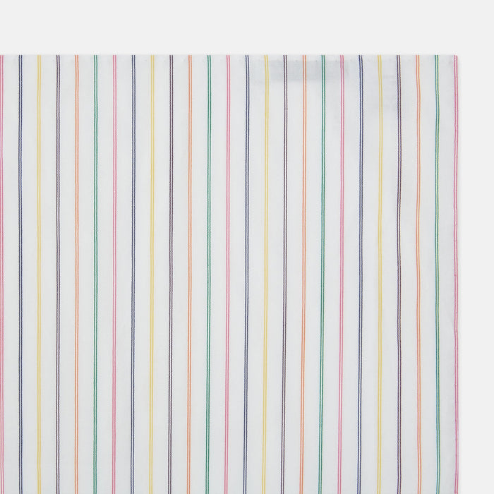 Rainbow Double Pinstripe Hand-Rolled Handkerchief Image 1
