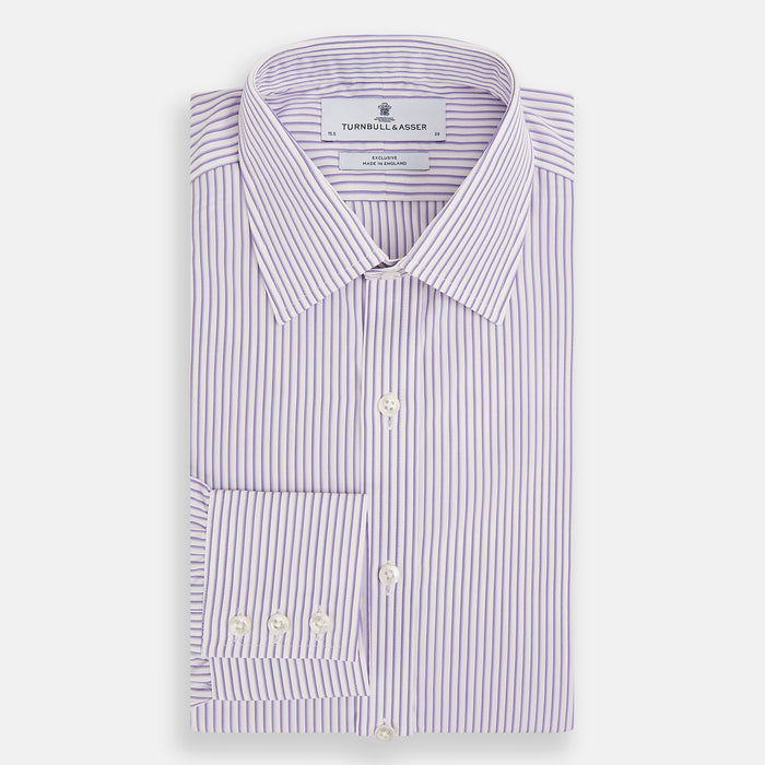 Purple Shadow Stripe Mayfair Shirt Image 4