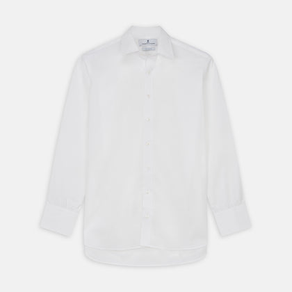 White Cotton Voile Regular Fit Mayfair Shirt