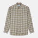 Green and Oatmeal Multi Check Cotton Weekend Fit Hayne Shirt