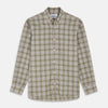 Green and Oatmeal Multi Check Cotton Weekend Fit Hayne Shirt