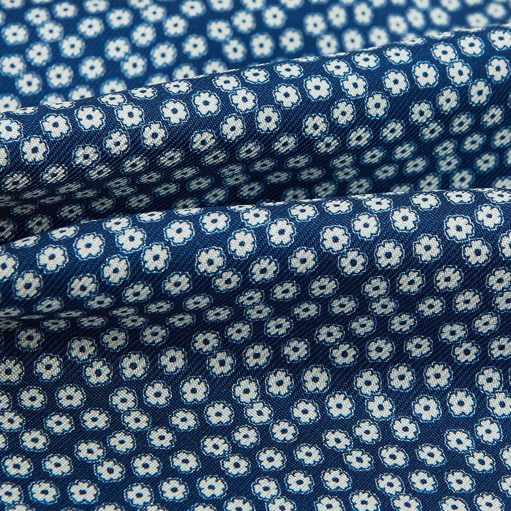 Azzuro Flower Patterned Silk Cravat