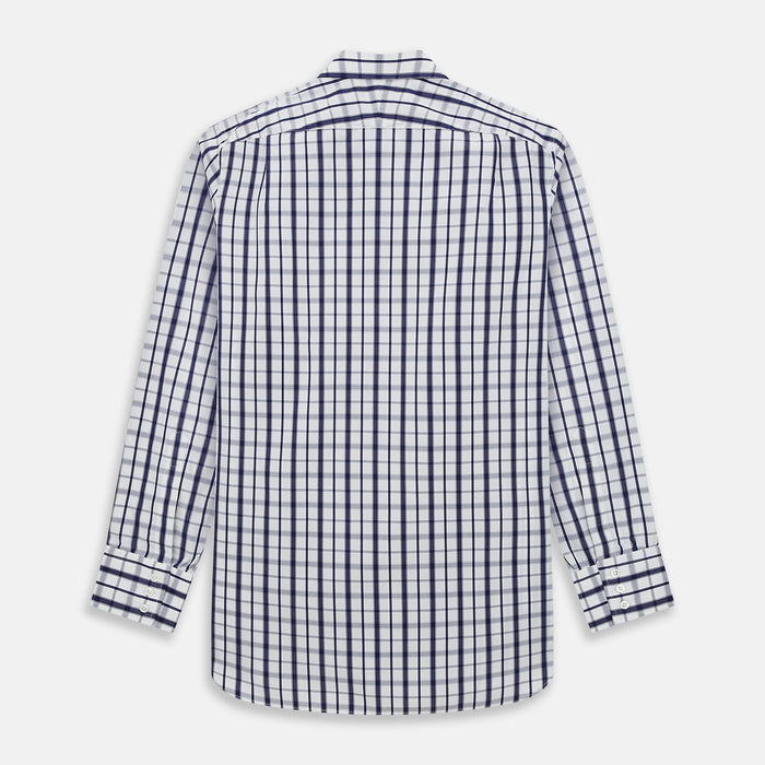 Navy Plaid Check Mayfair Shirt Image 2