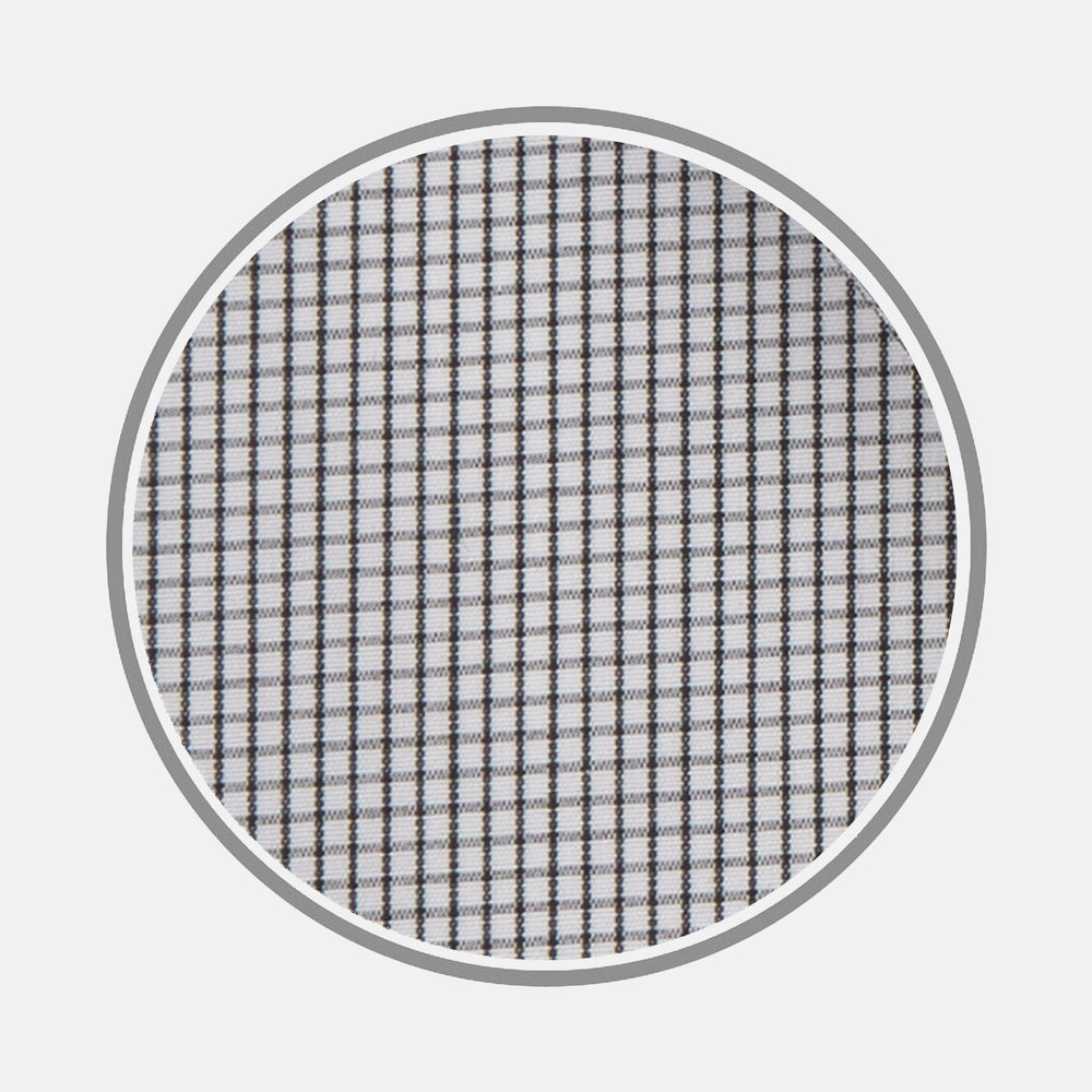 Black Fine Check Cotton Fabric