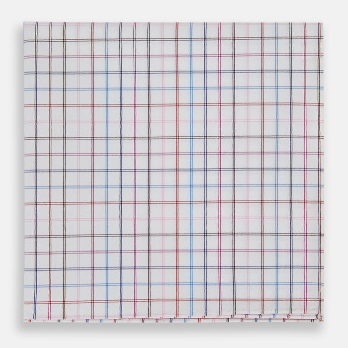 Hand Rolled Multi Graph Check Handkerchief
