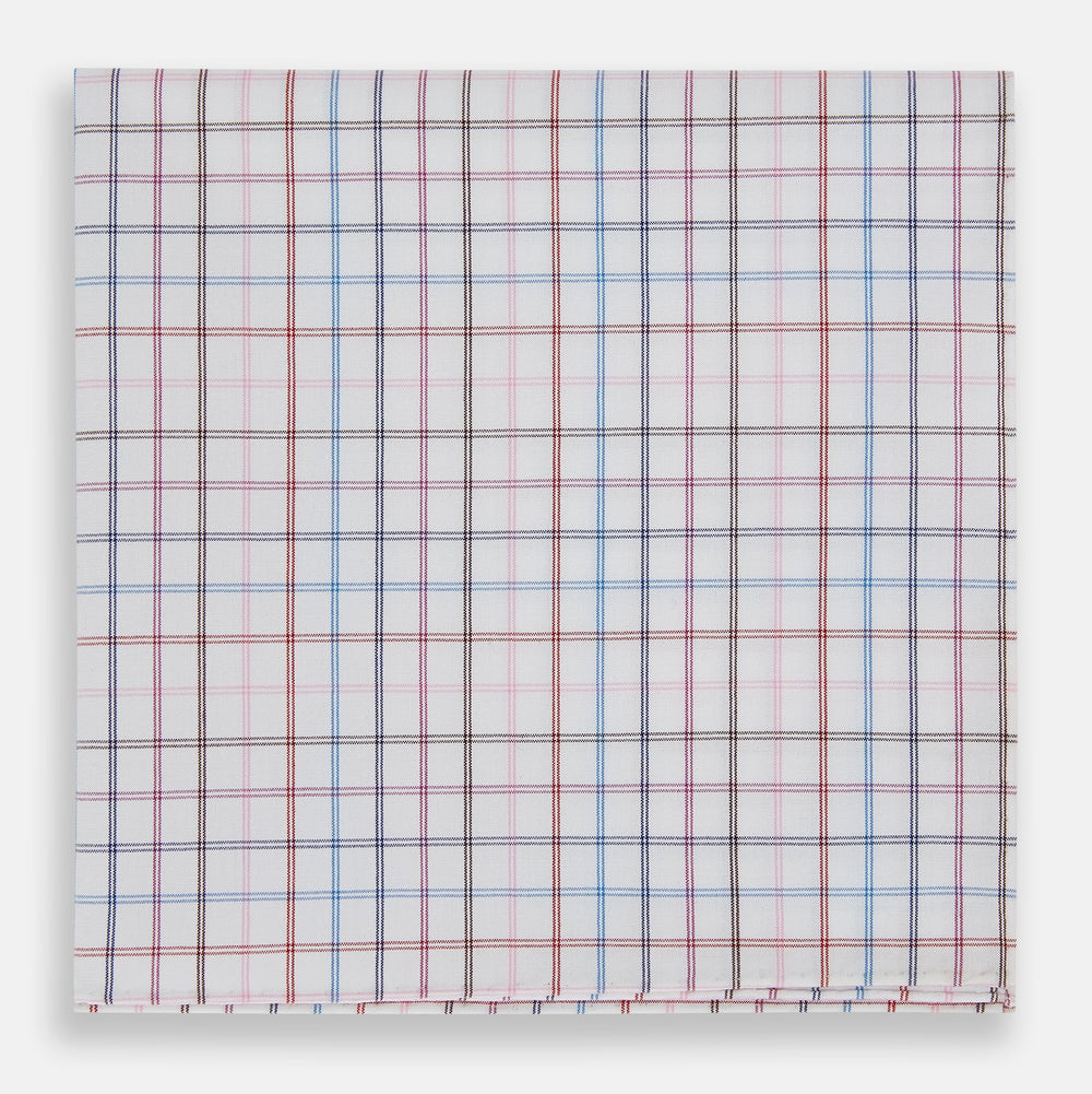 Hand Rolled Multi Graph Check Handkerchief