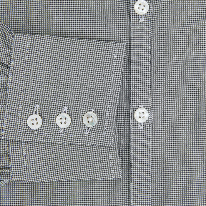 Grey and White Micro Check Westminster Shirt Image 3