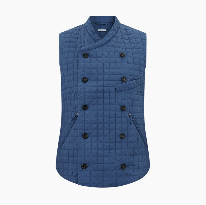 Azzurro Double-Breasted Quilted Gilet Image 4