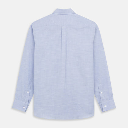 Pale Blue Weekend Fit Hayne Shirt With Dorset Collar And 1-Button Cuffs Image 2