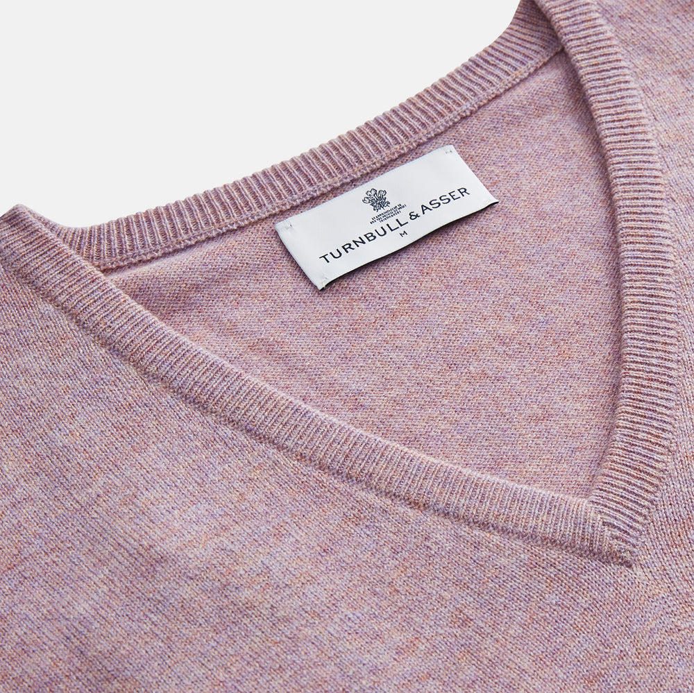 Lilac Heather Ifor Cashmere Slipover