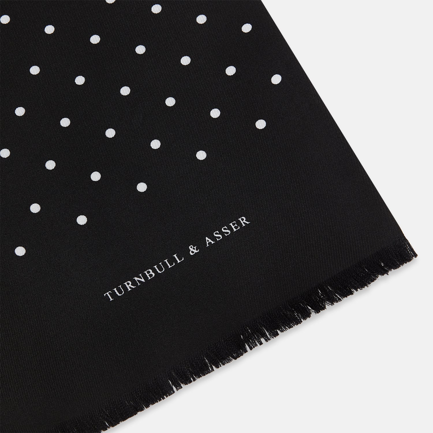 Image 2 of product Black and White Spotted Silk Scarf