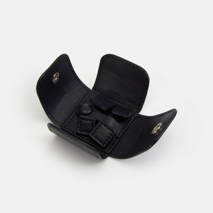 Navy Leather Cufflinks Image 1