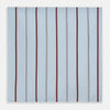 View 1 of product The Turnbull & Asser Burgundy Wide Pinstripe Hand-Rolled Handkerchief features bold burgundy stripes with hand-rolled edges, displayed flat on a white background for an elegant look.