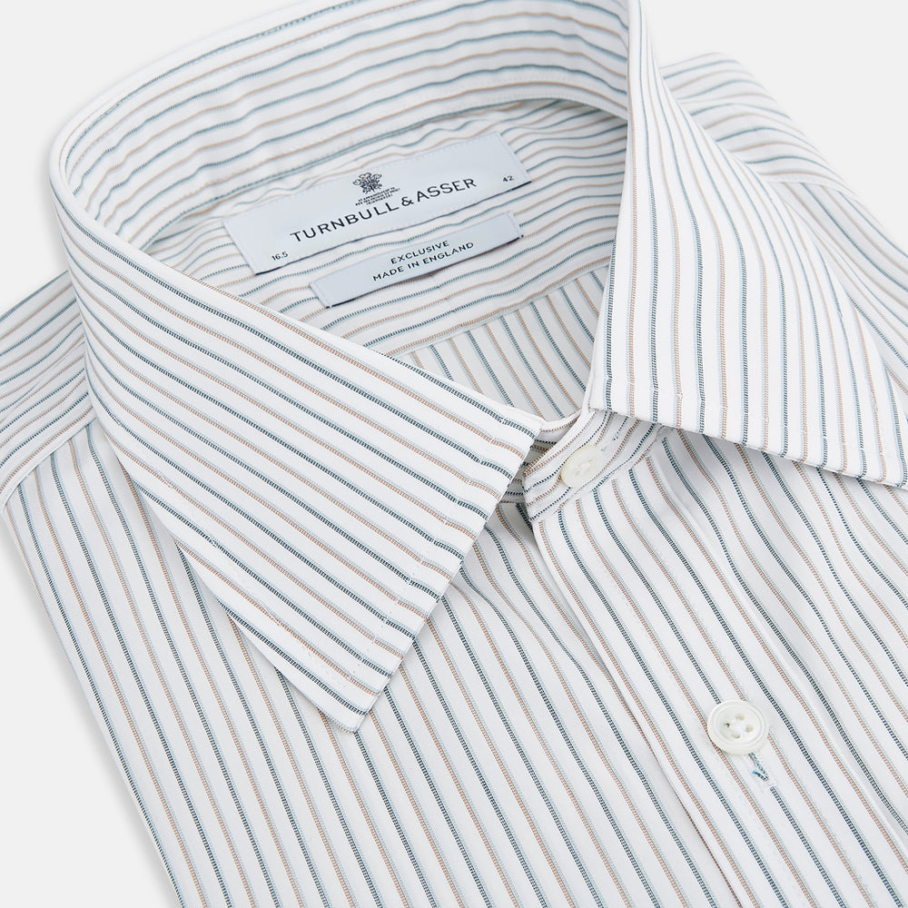 Teal Double Stripe Mayfair Shirt