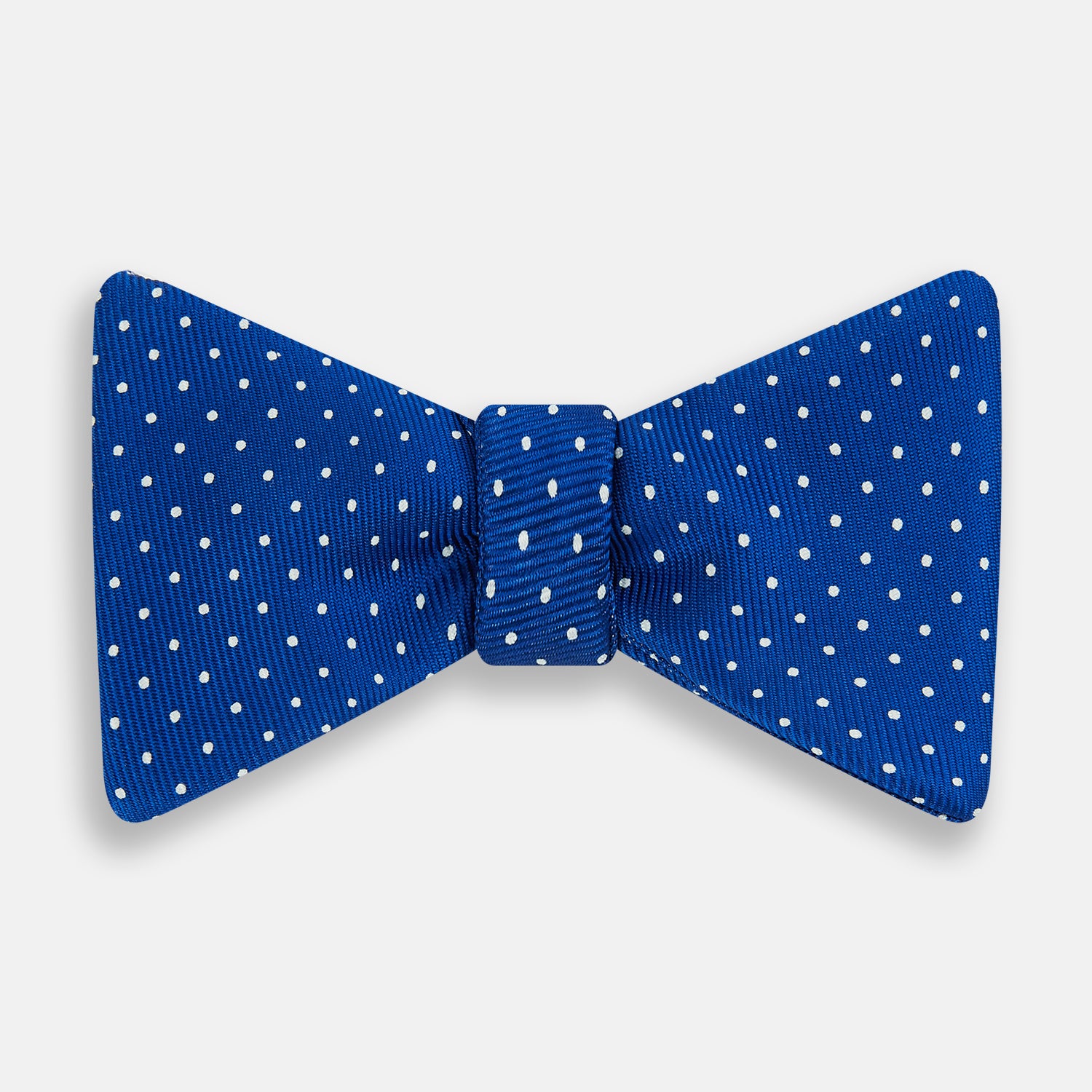 Image 1 of product Electric blue and White Spot Silk Bow Tie
